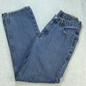 Levis Jeans Mens 40x30 Blue 505 Straight Leg Stonewash High Rise Denim